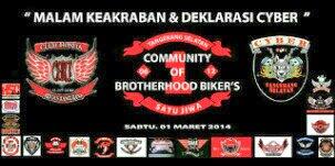 Malam Keakraban Community Of Brotherhood Bikers se-Tangerang Selatan &amp; Deklarasi CYBER | 01 Maret 2014 |