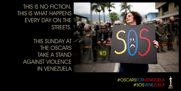 ElviraRodriguez's tweet photo. Please @andersoncooper support #OscarsForVenezuela .Venezuelans can't speak up. Oscar telecast can let the world know http://t.co/M6ZikE4HXx