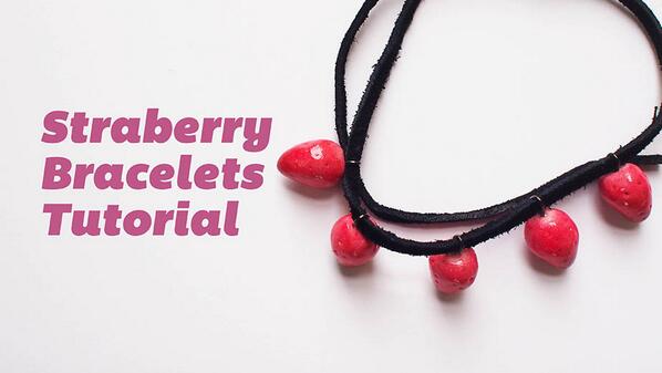 Polymer Clay Tutorial - Strawberry Bracelets 草莓手鍊粘土教程: youtu.be/m_Q6_uYkxqM via @youtube