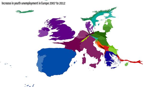 Europemapper On Twitter Map Of Increase In Youth Europemapper On Twitter Map Of Increase In Youth