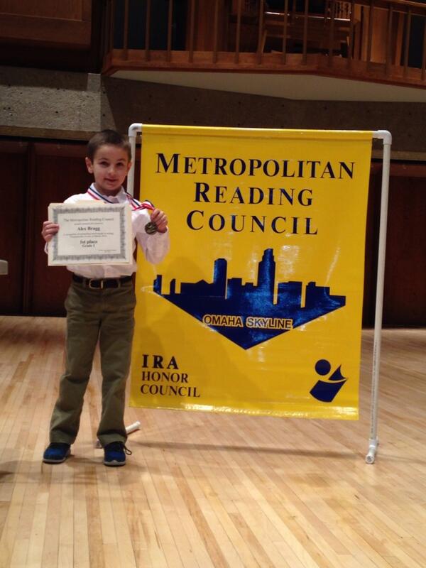 Proud of our first place first grade award winning author Alexander big kid