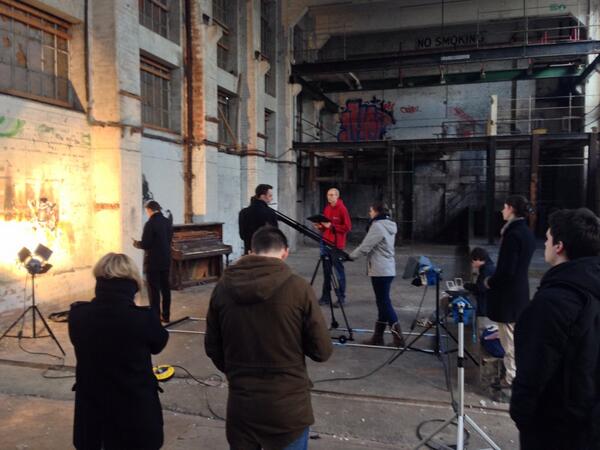 Our location for the day is a #derelict #warehouse. Pretty cool in all senses of the word.
