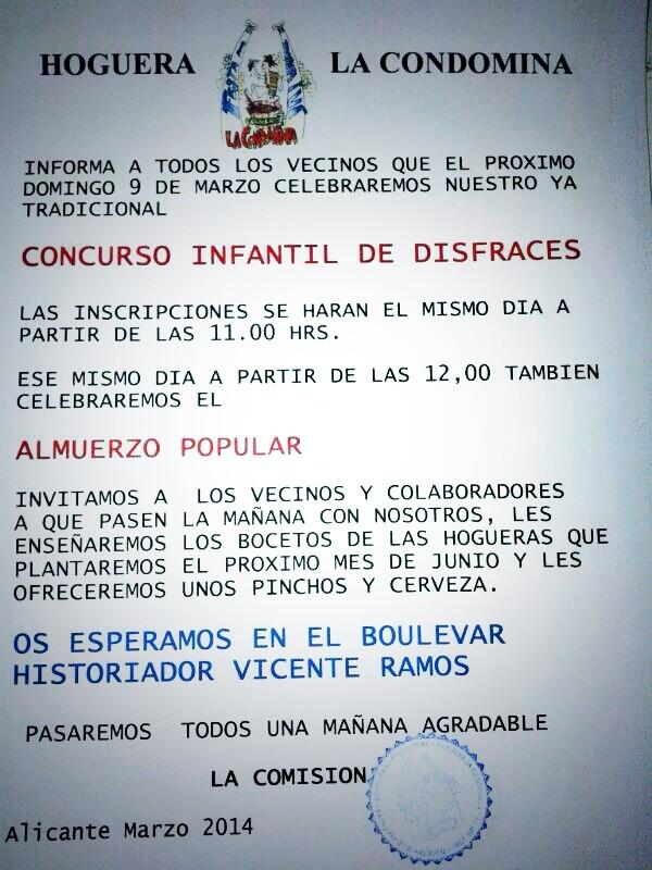 HLaCondomina's tweet photo. Os esperamos!!! http://t.co/X2n3dkzWze