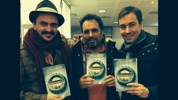 eduardconti's tweet photo. Hat trick de @pepecolubi con @garciacarlinhos @JosepCebrian http://t.co/q5zO8Tmqvw
