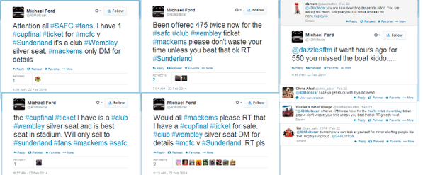 MollscarScam's tweet image. MD of @FCNews_Mag caught breaking @ClubWembley ticket re-sale rules by touting his ticket online