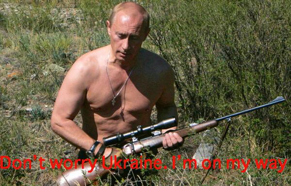 DarthPutinKGB's tweet photo. DON'T WORRY #UKRAINE! I AM ON MY WAY TO SAVE YOU FROM DEMOCRACY &amp; HUMAN RIGHTS!! 

#CrimeaInvasion http://t.co/B13MzZGZTq