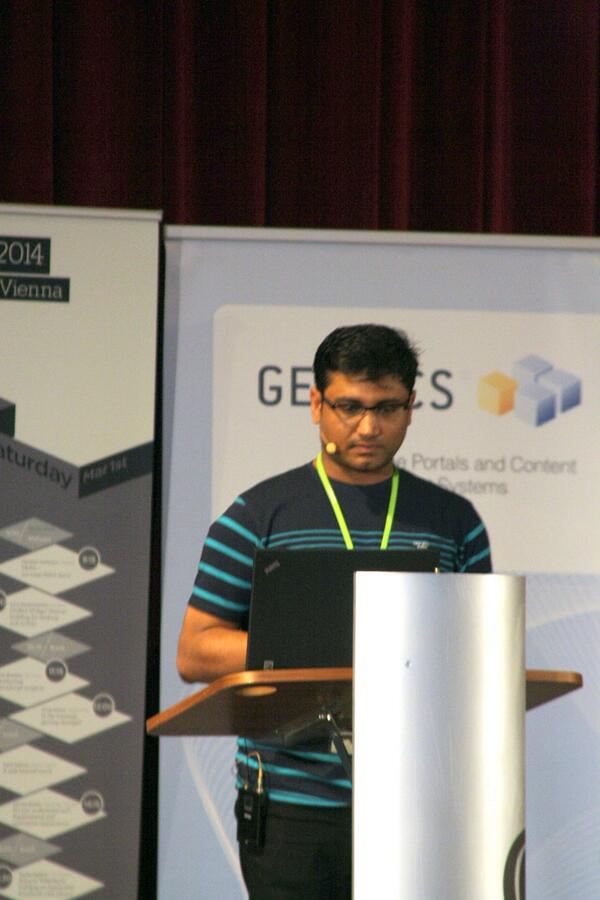 jqueryeurope's tweet image. Our last talk this year: Amitesh Madhur is talking about WebRTC. Therefor he has come from india! #jqeu14
