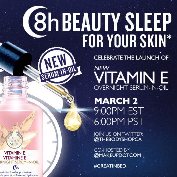 TheBodyShopCA's tweet photo. We’re hosting a Twitter Slumber Party this Sunday and you’re invited! RSVP now> http://t.co/4UrNwckj20 #GreatInBed http://t.co/JpfO93KDiX