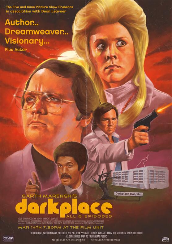 New poster for the upcoming screening of Garth Marenghi's Darkplace <a href="/MrHolness/">Matthew Holness</a> <a href="/alicelowe/">Alice Lowe</a> <a href="/porksmith/">Matt Berry</a>