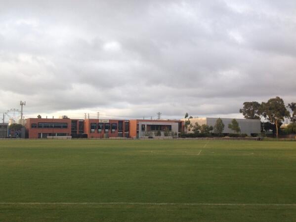 UnityCup's tweet image. At noon today this oval will be filled with players training for #UnityCup Who else will be at training? #NMFC #AFL