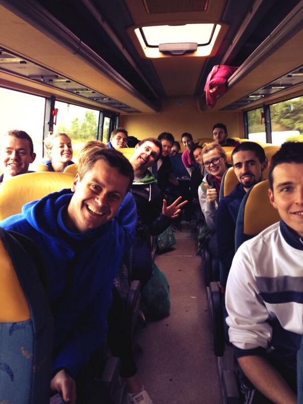Awoulfe's tweet photo. Thanks Fergal.Pic of runners wrecked on the bus home.Near final donations of €1650!Great day!@jm_sally @BusinessAtUL http://t.co/ZytLfVhoWl