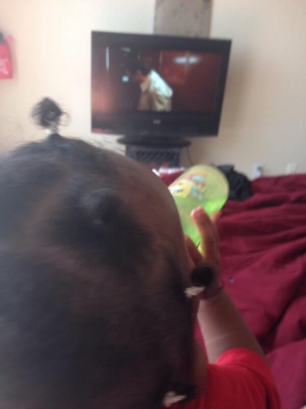 AintShit2ABoss's tweet image. My view right now. 👀📺💿👶💕 #MadeasWitnessProtection..