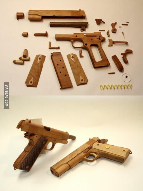 M1911A made out of wood.