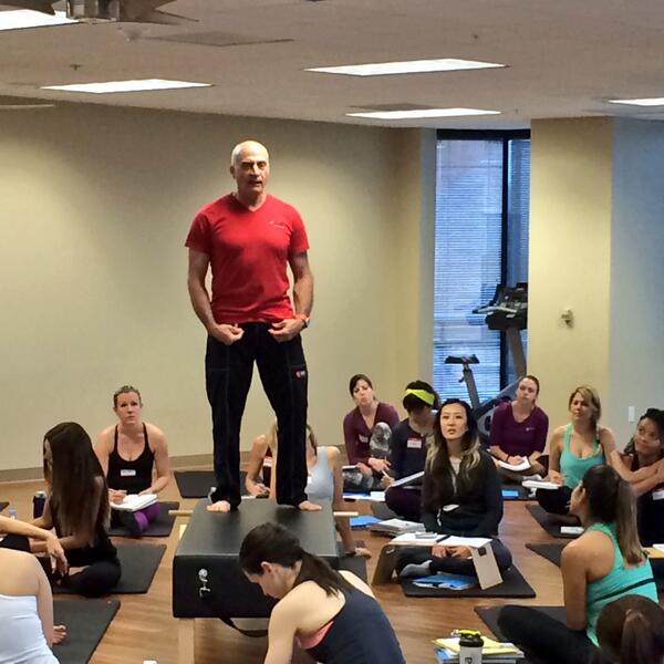BASIPilates's tweet photo. Rael doesn't understand how some kids wear their pants so low. #postureissues #CTTC2014 http://t.co/S1Di6u63jR