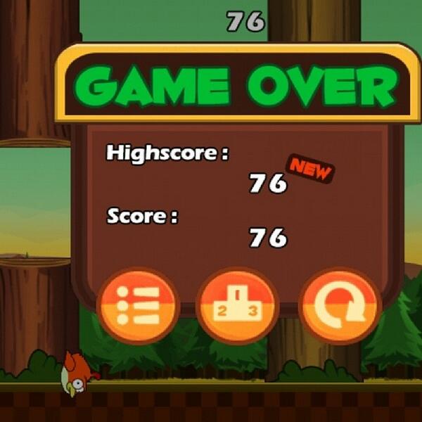 FIappyBirdFans's tweet image. ⓒ #flappybird #clumsybird #borular sonunda 76 :))