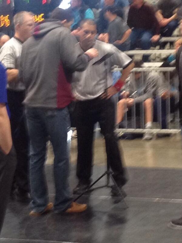 Laker_Wrestling's tweet image. Flurry at the end of the period is under video review...  #technologyprobs
