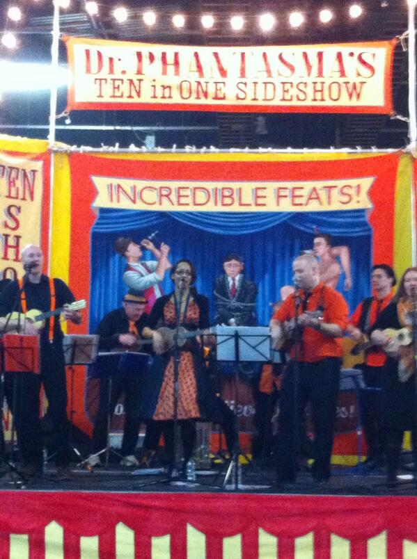 tangleduptotty's tweet image. #smallstrings #ukelele band @tattooteaparty #eventcity