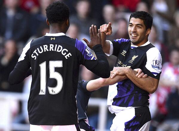 Sturridge and Suarez (42) have scored just 1 less league goal than the whole Man United squad has managed this season