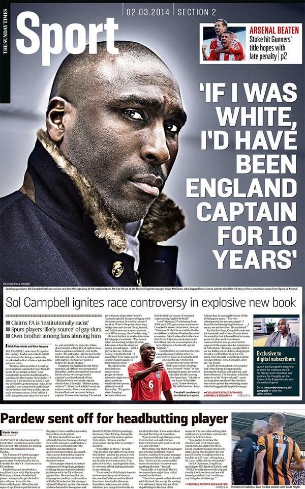 Sol Campbell: If i was white, i would have been England captain for 10 years BhrA_x2CYAEIpjW