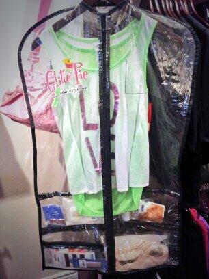 glitter pie garment bag