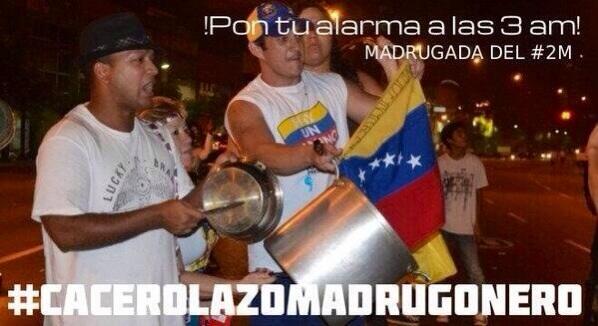 AnonymousVene10's tweet photo. "Que lo escuche Maduro, que lo escuche el mundo: Gran carelozo a las 3:00 am #SumateALaResistencia http://t.co/PijFoclbtd"
