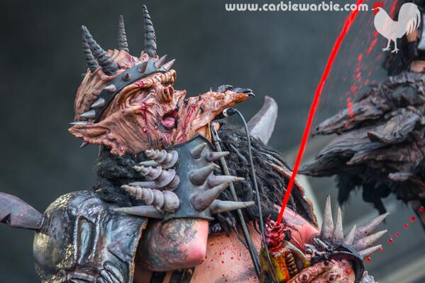 Oderus Urungus of @GWARofficial <a href="/gwar/">GWAR</a> having a jolly good old PISS UP at <a href="/soundwavefest/">Soundwave Festival</a>! ㋡ #bloodfest <a href="/TheRealOderus/">Oderus Urungus</a>