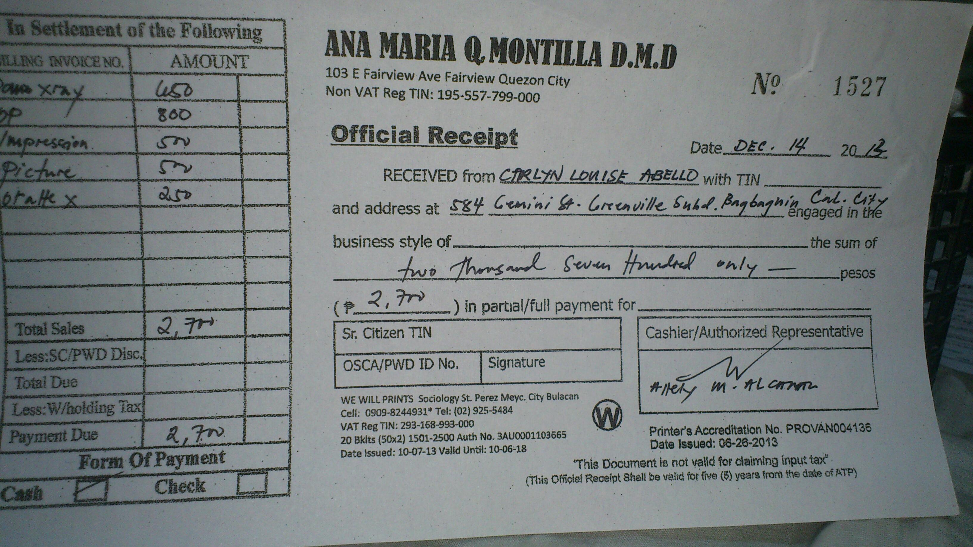 Sales invoice or official receipt alburo law 48 off