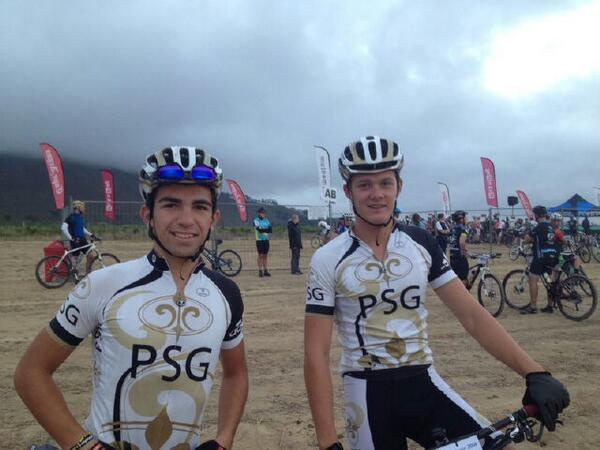 The <a href="/psgcycling/">PSG cycling</a> boys at the start of the @argusmtb