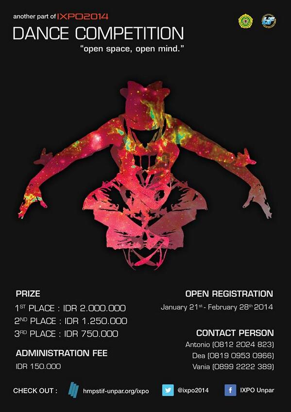 icebergnero's tweet photo. IXPO dance competition 26April pendaftaran sampai 30 maret loh
@WeAreXENOPHOBIA  @wild_mild @BHSAbandung http://t.co/l0eOFDnxd5
