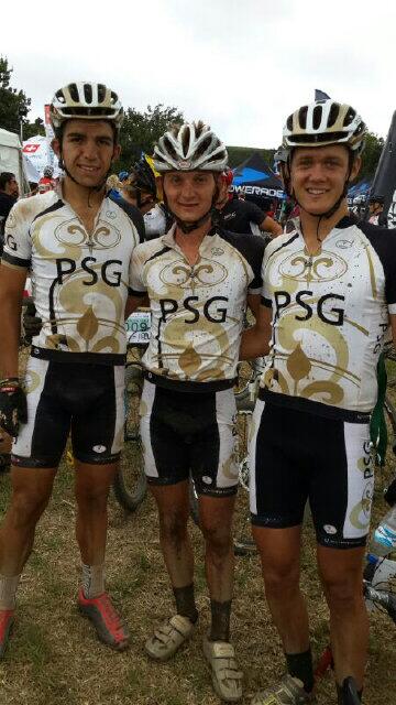 <a href="/psgcycling/">PSG cycling</a> boys at the end of the Argus MTB