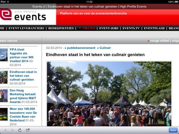 #Eindhoven in het teken van #culinair genieten dlvr.it/533ZFy Van 6 t/m 9 juni 2014 <a href="/EHVculinair/">Eindhoven Culinair</a> #events_nl