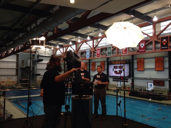 <a href="/ESPNU/">ESPNU</a> is ready for some <a href="/Pwaterpolo/">Princeton Water Polo</a>!