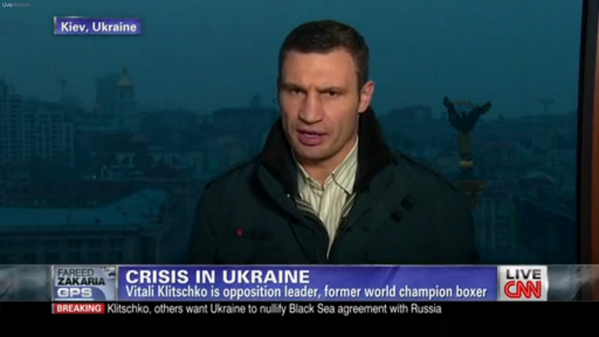 maksymeristavi's tweet photo. "It's not about Crimea, it's about the independence of Ukraine" - @Vitaliy_Klychko about Russian invasion on CNN http://t.co/3kppmI3krZ