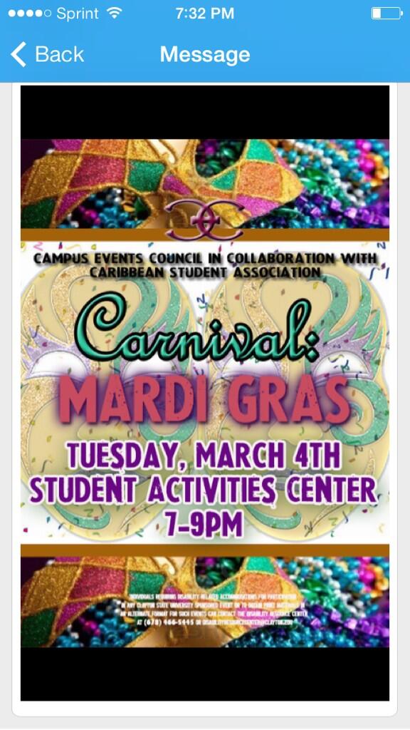 CLAYTONSTATECSA's tweet photo. March 4th come out and enjoy some good food, music and learn a little more about the Caribbean http://t.co/BYcLK2Sem http://t.co/dGiQv6Ks9Z