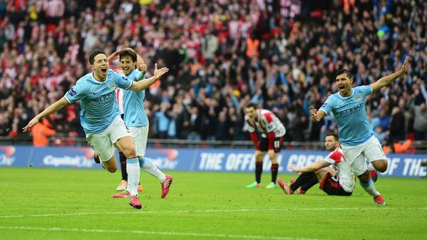 FIFAcom's tweet photo. PHOTOS: Quick @Toure_yaya42 &amp; @SamNasri19 goals help @MCFC to a 3-1 League Cup final win - http://t.co/G0mySPpKz3 http://t.co/hpzFzWCvot