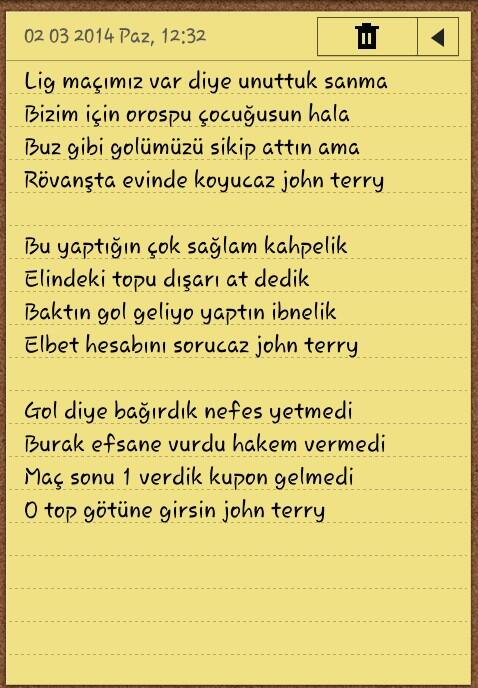 KaderKsc's tweet photo. John Terry'e şiir :D http://t.co/K4Mdq3aj9C