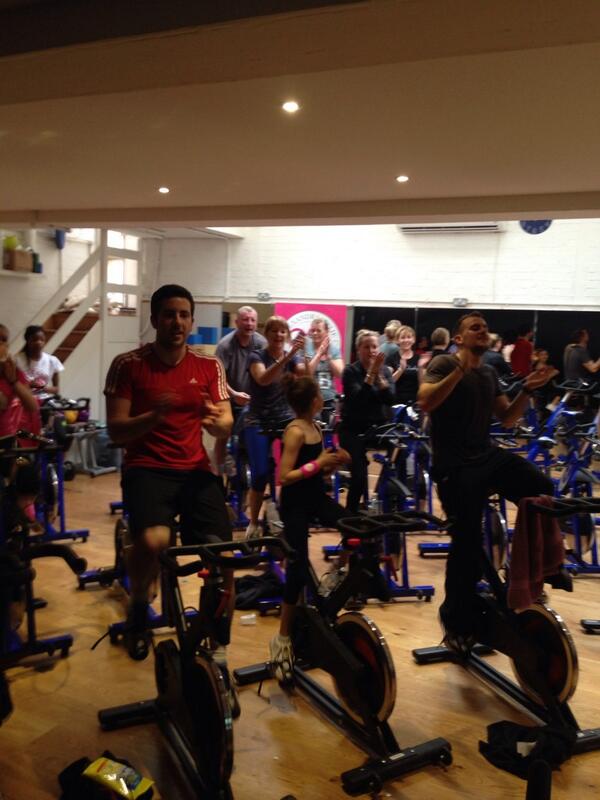 aayouhighgate's tweet photo. We did it with @AWTF1 !!!!!!! our 24hr #spinathon is complete!!! @charity_today #fundraising http://t.co/WWSUzQVzcy