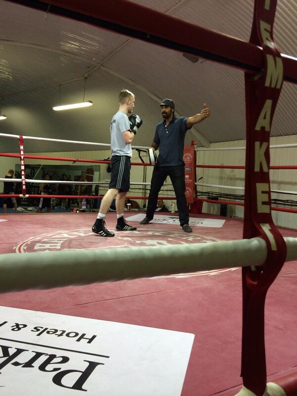 HayemakerCamp's tweet photo. Technical work in the ring with @mrdavidhaye #HayemakerCamp http://t.co/S4zPJlfdG7
