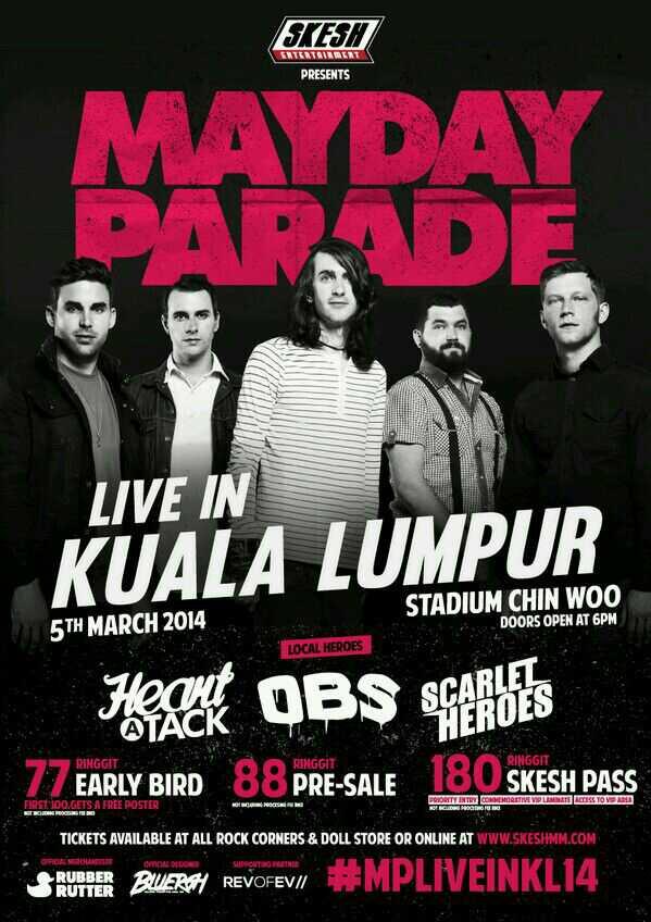 LVL__28's tweet photo. Get your tissues ready for @Mayday_Parade this 5th w/ @HeartATackband, @onebuckshort &amp; @ScarletHeroes! #MPLIVEINKL14 http://t.co/sfAREKCh9L