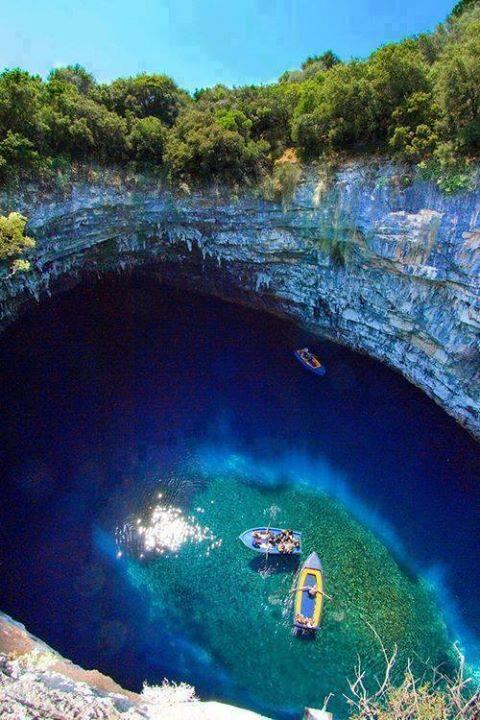 Melissani Mağarası - Kefalonia, Yunanistan