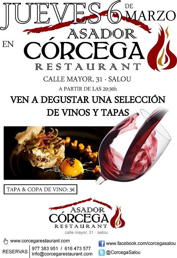ENTRE TAPAS tendrá lugar el JUEVES, 6 de MARZO, en el que podrás degustar una cuidada selección de vinos y tapas.