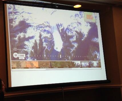 MortenHalskov's tweet photo. Fascinerende at se de seneste års store forandringer af den canadiske Columbia-gletsjer - via Earth Engine. #NICAR14 http://t.co/7VeoGWbQn5