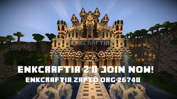 Enkcraftia's tweet image. JOIN NOW!!! Enkcraftia 2.0 with cool new updates! #JoinTheServer #RT