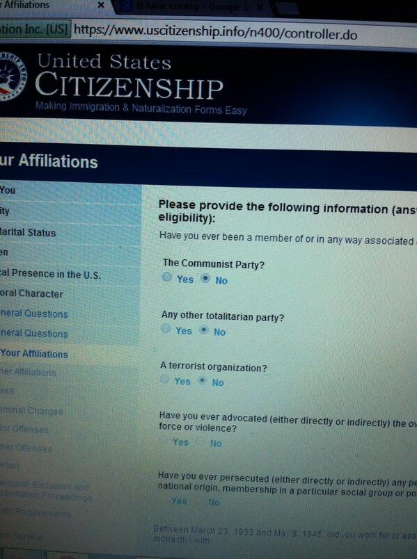 Birdj14's tweet image. The questions on this thing 😕lol #ImmigrantProblems