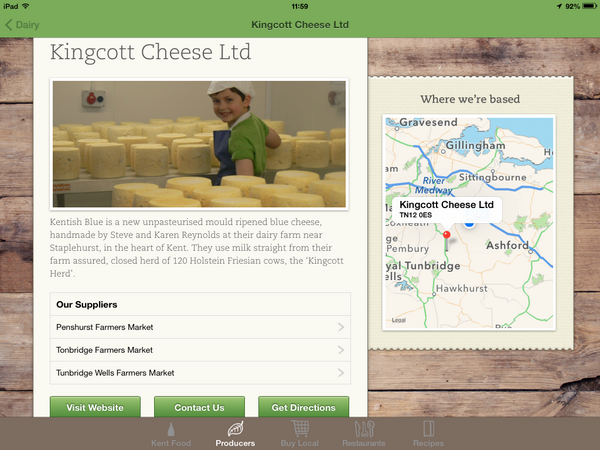 KentFoodApp's tweet photo. Kingcott Cheese @kentishcheeses are 1 of over 300 great Kent food producers &amp; farms featured in our App #countryfile http://t.co/im4mfTyBzo