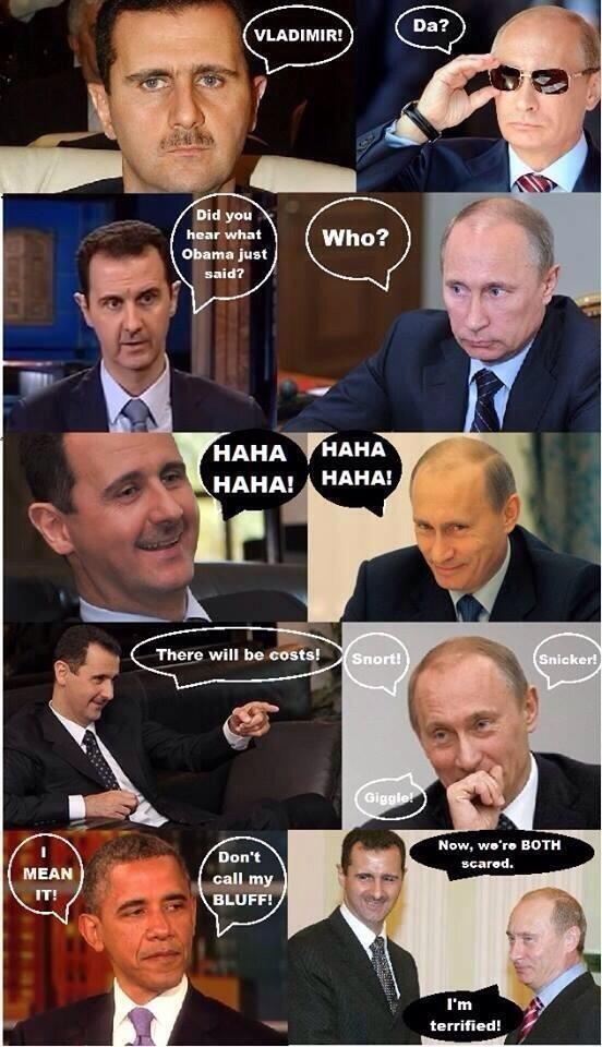 Image result for assad putin laugh