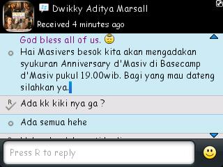 Mapalacom's tweet image. Bbm sama personil d'masiv band