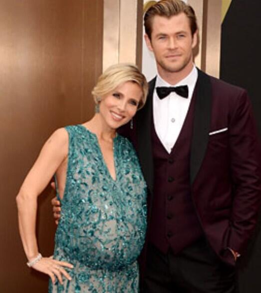 Chris Hemsworth & Elsa Pataky 😍 #BabyBumpAlert 😱 #Oscars2014