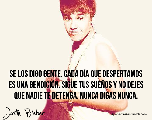 frasesdeJb_esp's tweet photo. RT nuestras fotos, ayúdanos a crecer}. Sé agradecido, cree y lucha por tus sueños, no te dejes derrumbar. http://t.co/ZvwlZdPWip