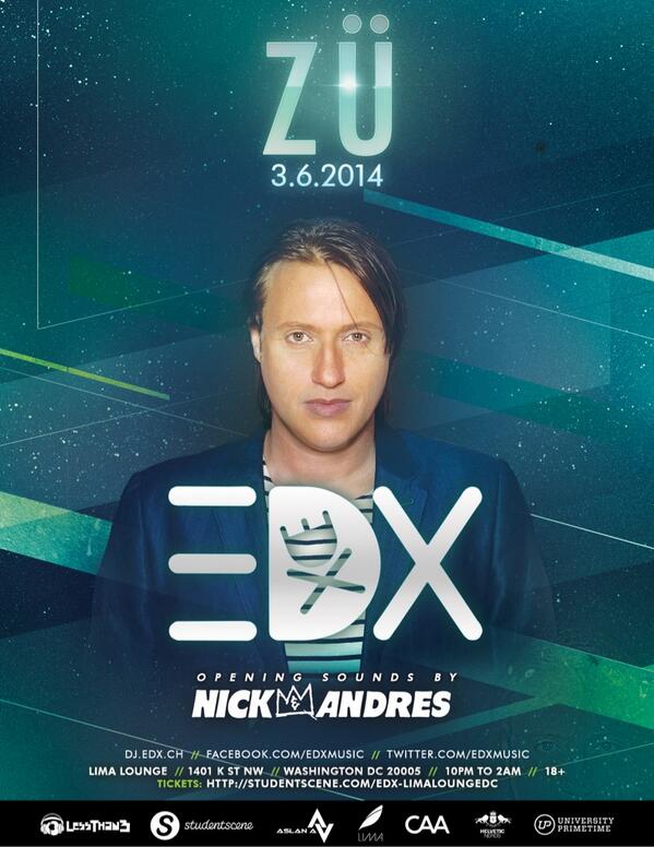 girlsguidemusic's tweet image. Is it Thursday yet? @ZuEvents presents @edxMusic at @LimaDc.